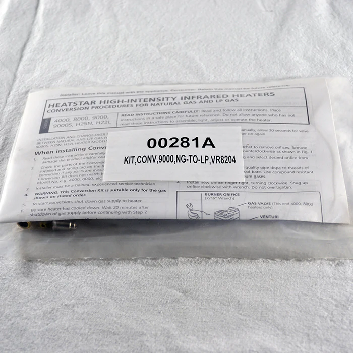 Conversion Kit VR8204 Valve 9000 Series NG to LP
